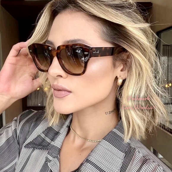 Ray Ban State Street Gradient Brown Lens RB2186 Tortoise Frame Unisex New - Picture 14 of 17